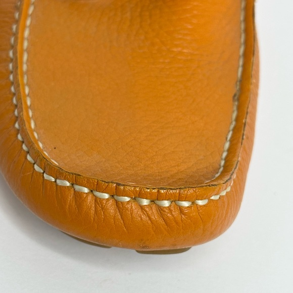 ERES Driving Moccasin Loafer size 7 Women Burnt Orange O Ring Accent - Picture 15 of 16